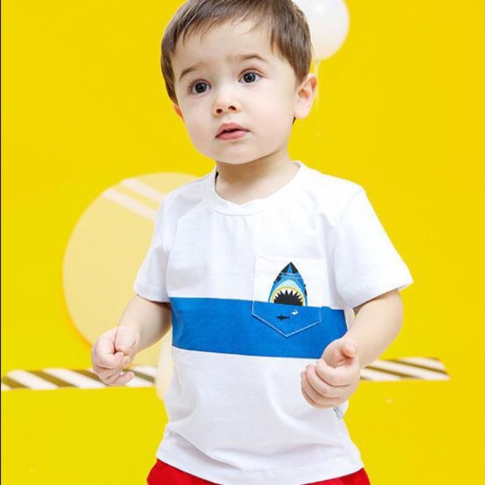 2 Diff. White and blue boys T-Shirt pack